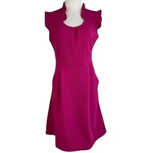 Anthropologie Tabitha Teahouse Pink Fit and Flare Dress Size 12